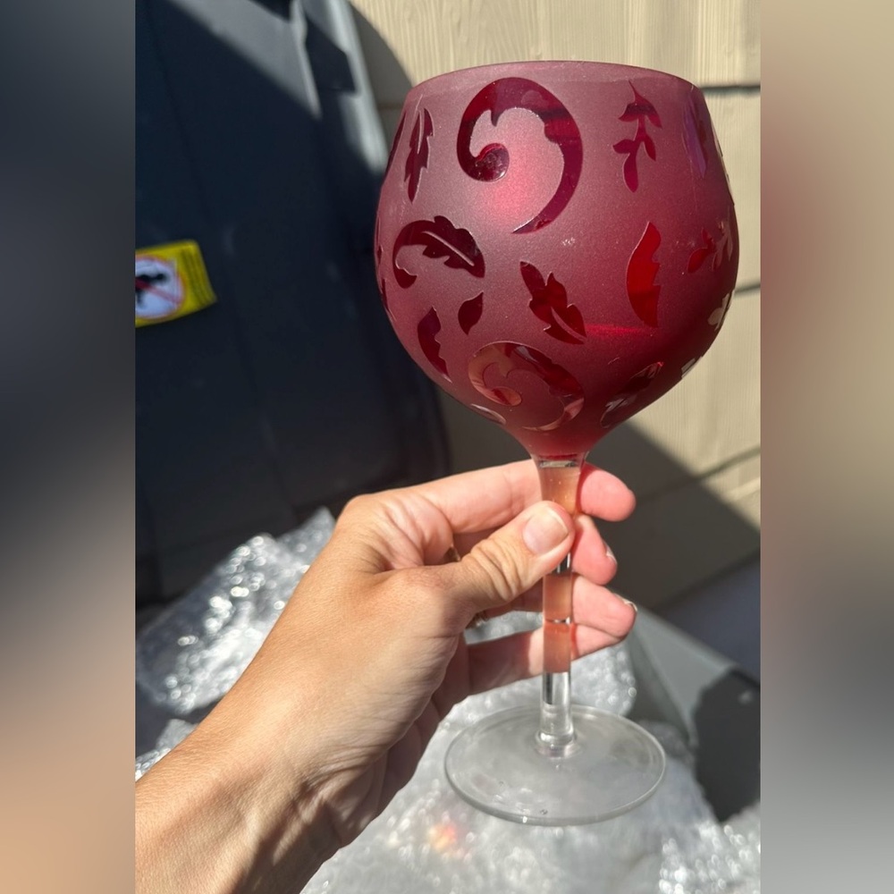 Coldwater Creek Red Decorative Wine Glass & other styles
